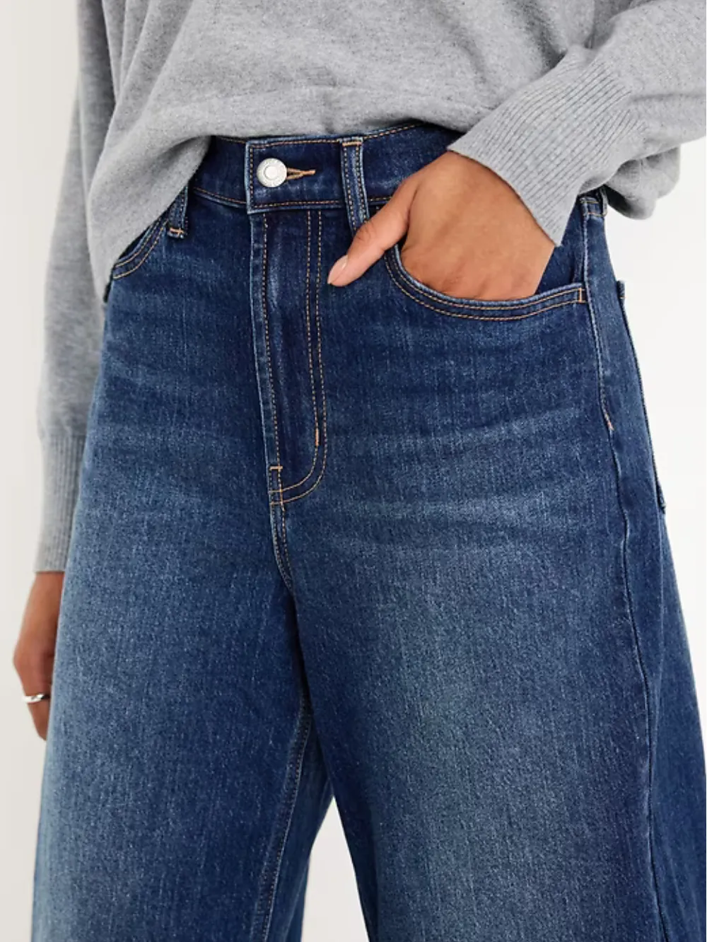 ⚡Last day Promotion🔥 Women's High-Waisted Barrel Ankle Jeans