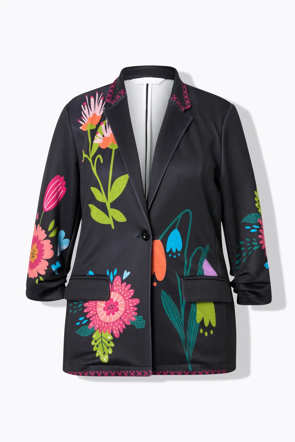 Color Blocking Printed Women's Top