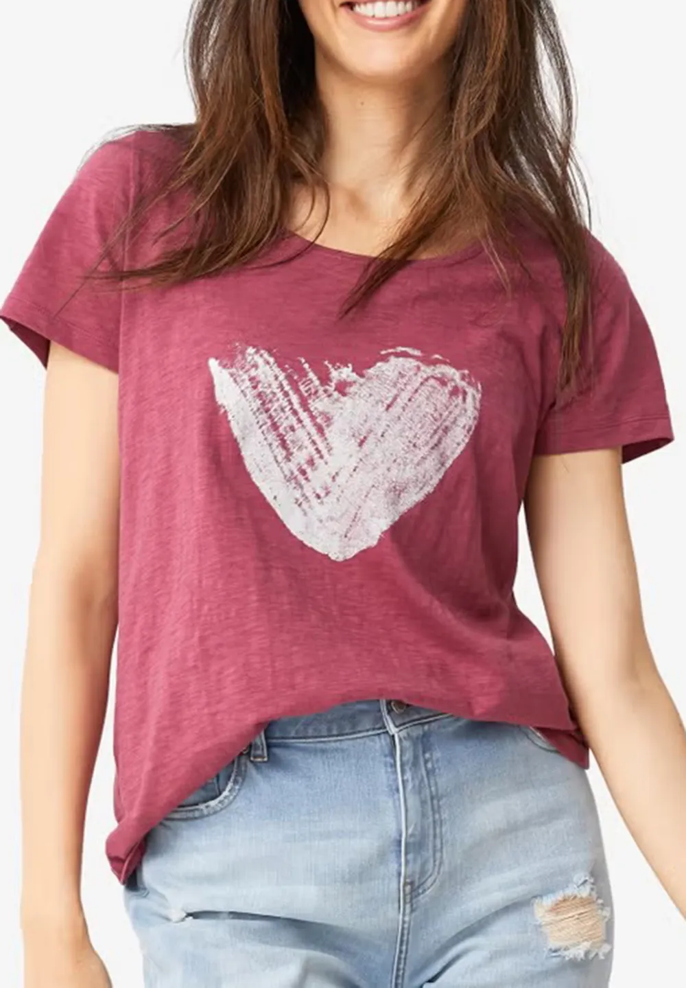 Loose T-Shirt With Printed Pattern