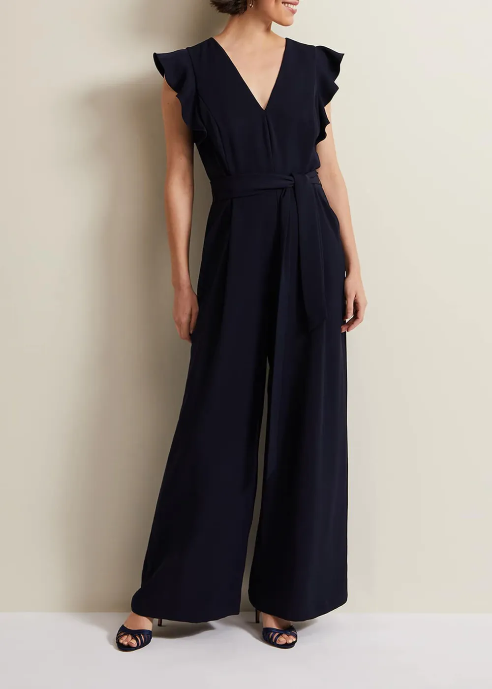 Minimalist Solid Color Versatile Design Hollow Jumpsuit