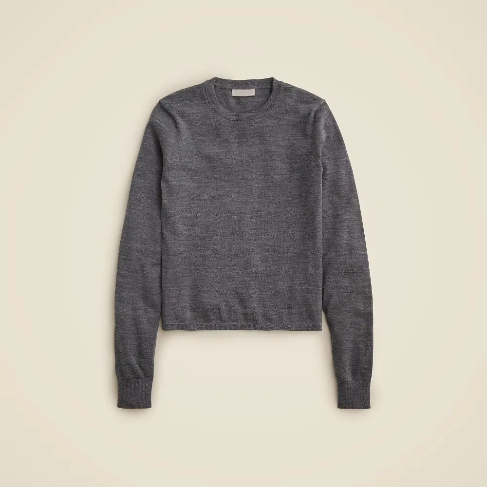 Ribbed Cashmere Cropped Crewneck Sweaters