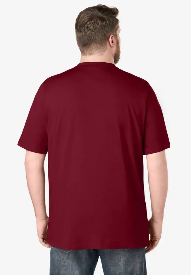 Shrink-Less Lightweight Henley T-Shirt