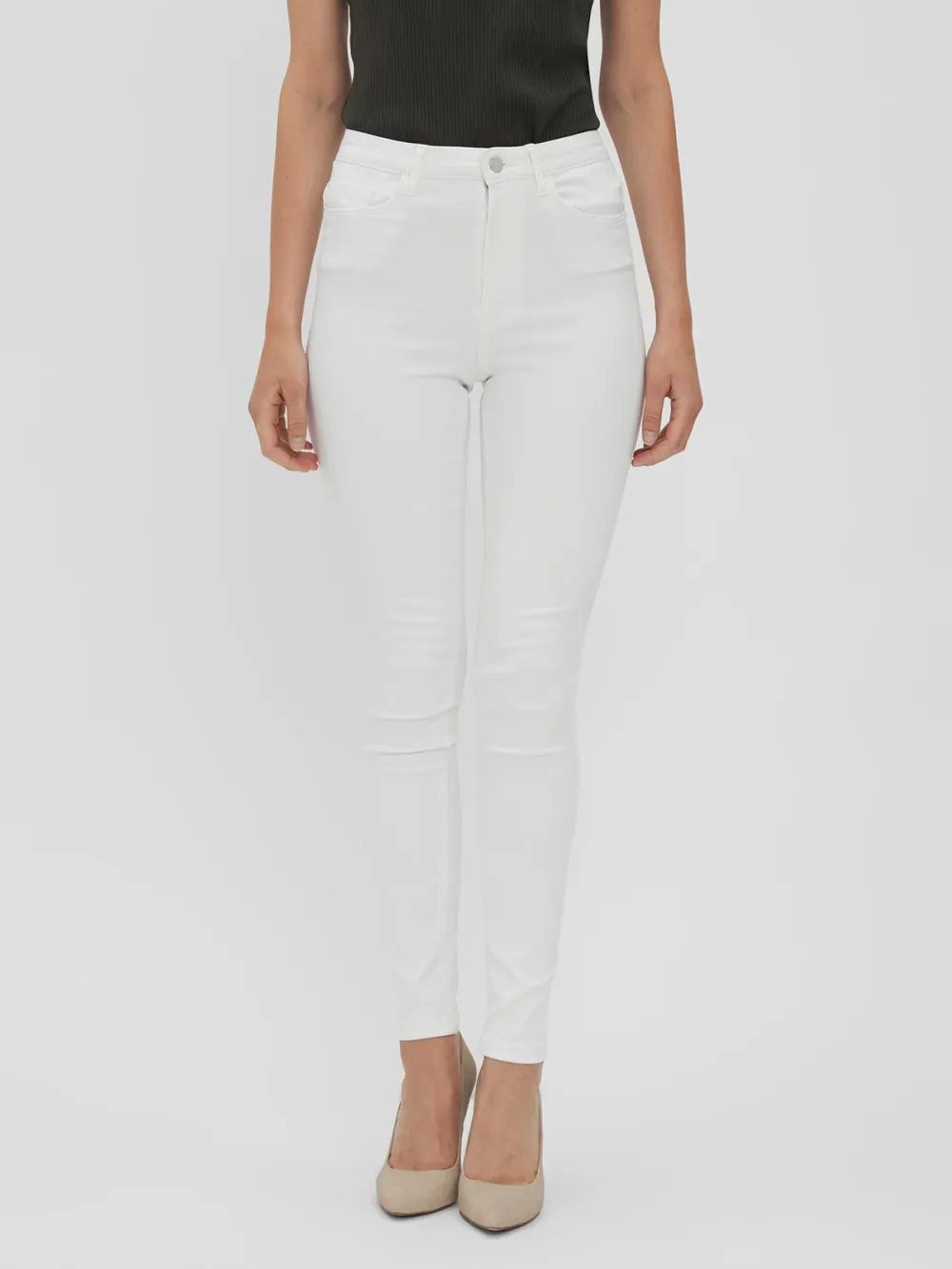 Skinny Mid-Waist Casual Style Jeans