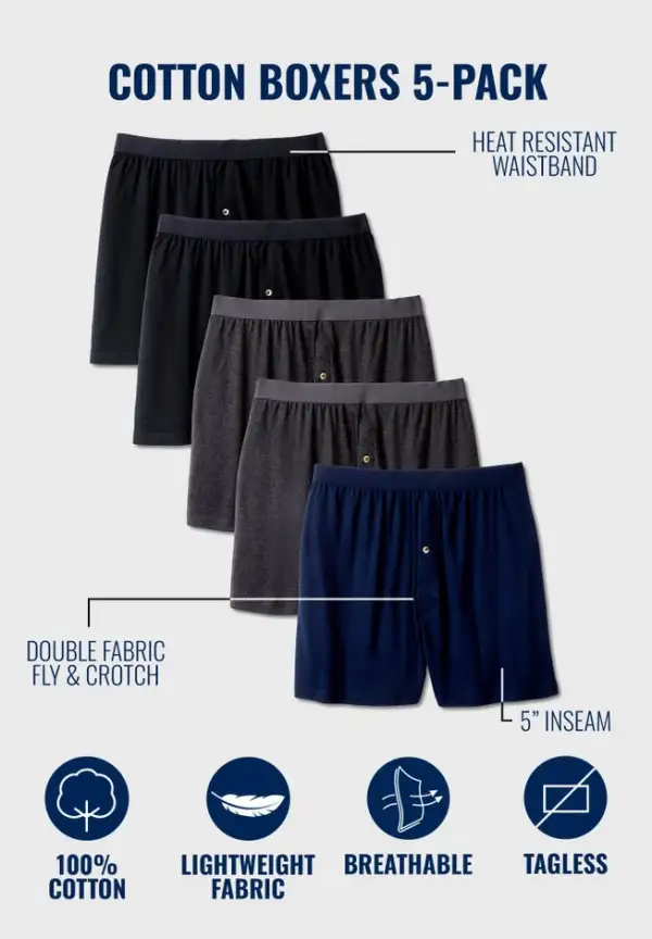 5-Pack Cotton Boxers