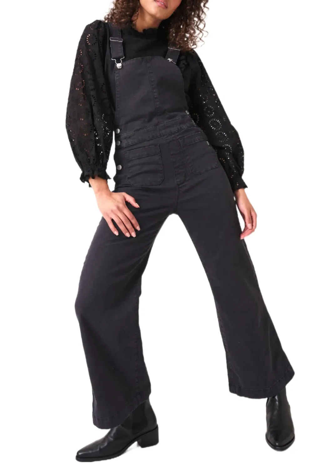 Black Retro Slim-Fit Comfortable Breathable Jumpsuit