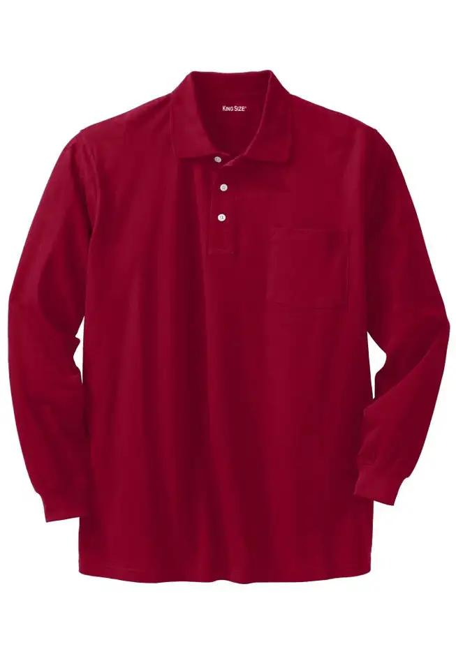 Long-Sleeve Shrink-Less™ Cotton Polo