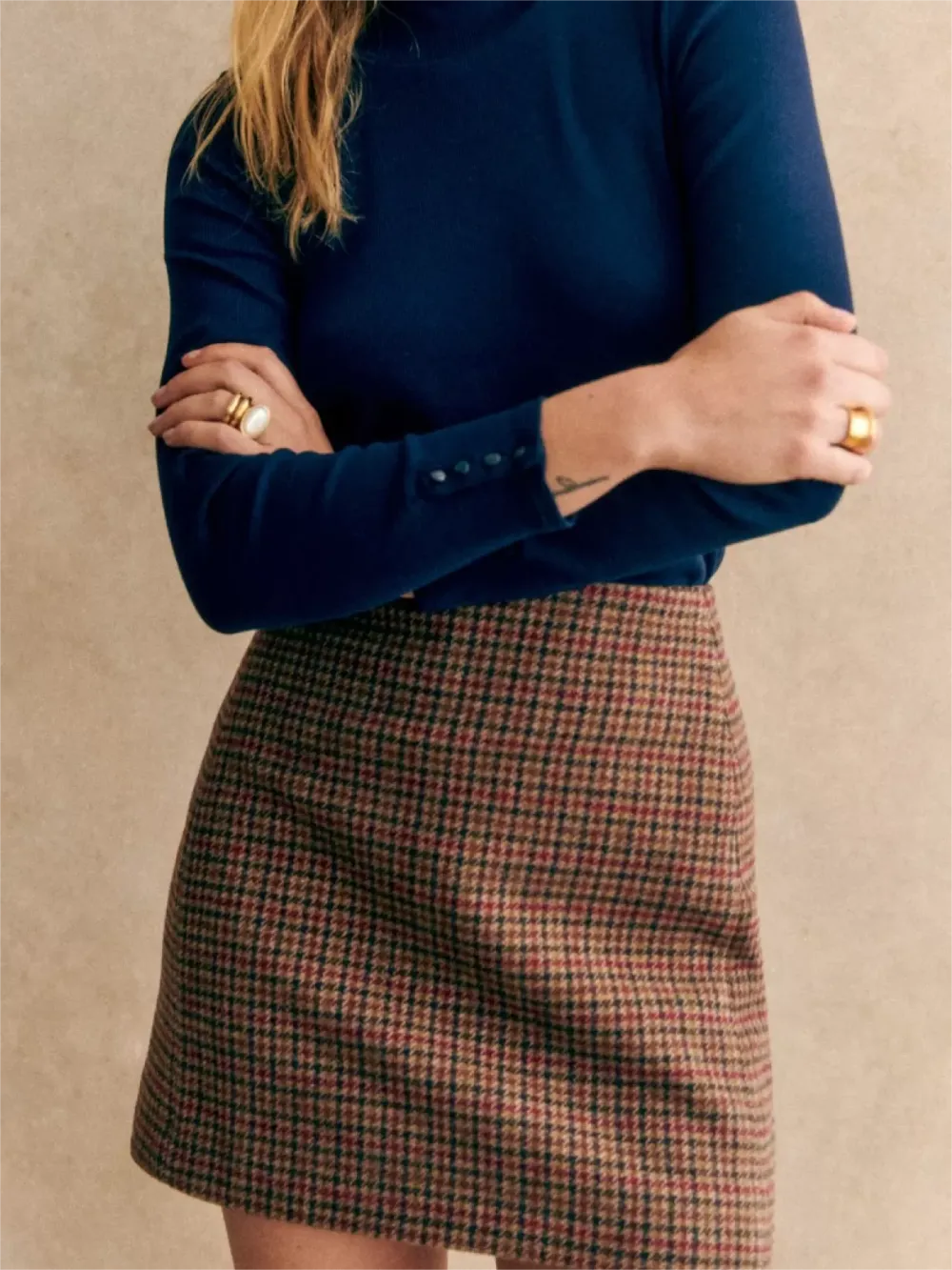 Invisible Zip At The Back Skirt