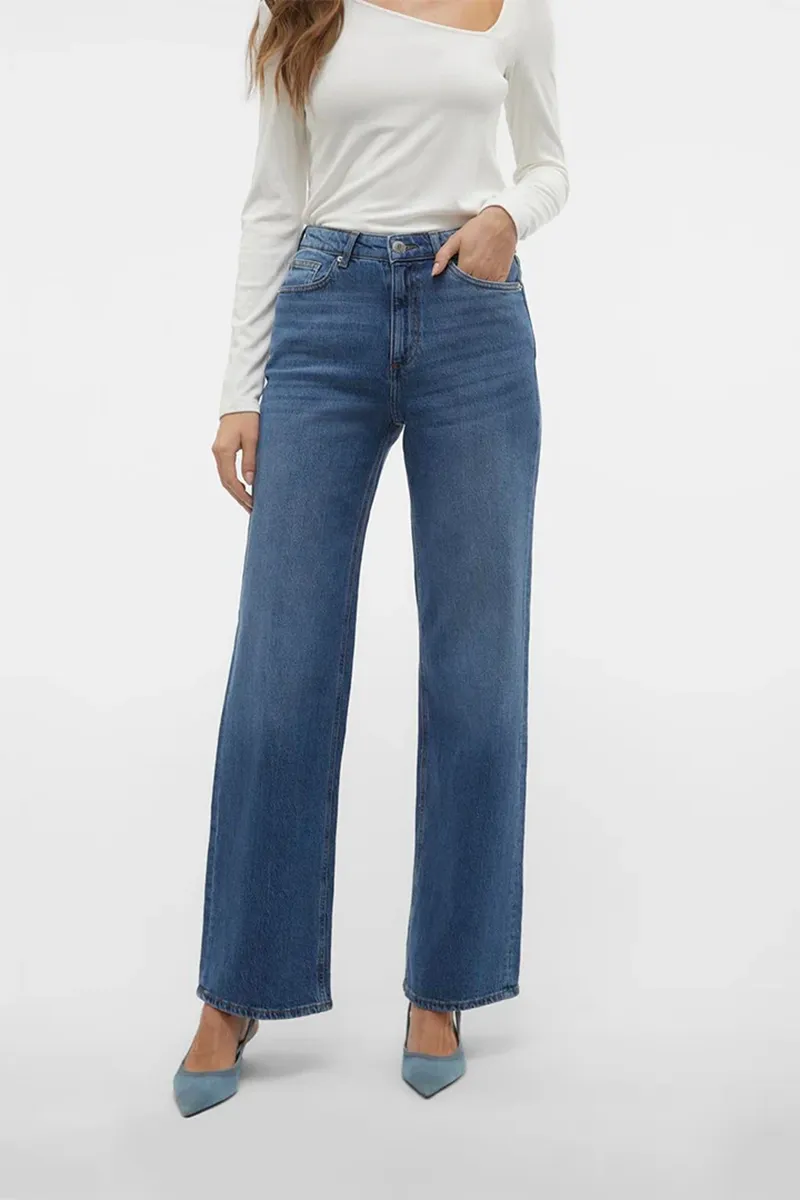 Fashion High Rise Wide Leg Jeans