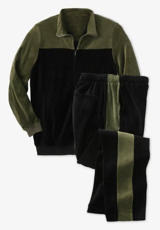 Colorblock Velour Tracksuit