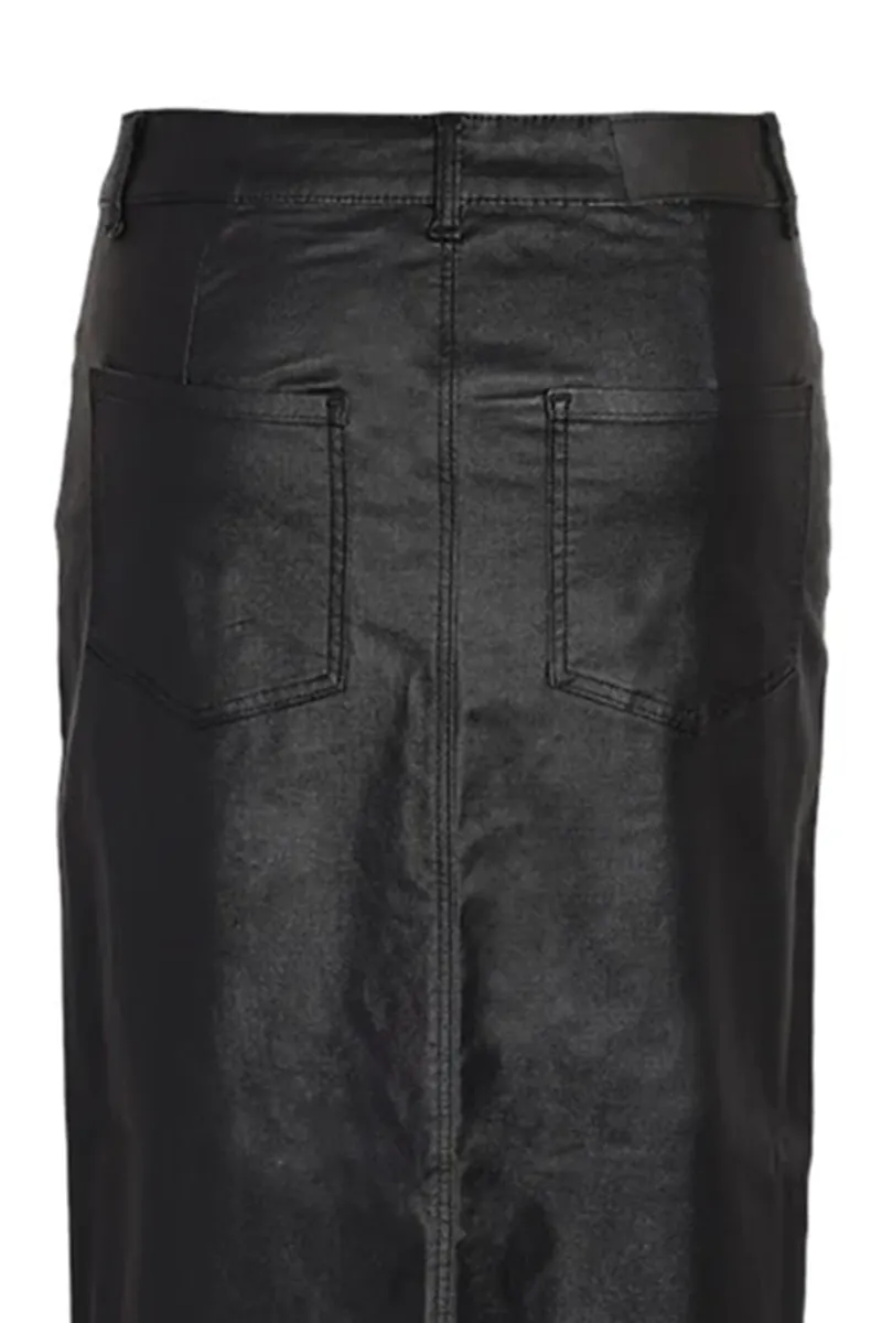 Slit Featured Coated Long Skirts