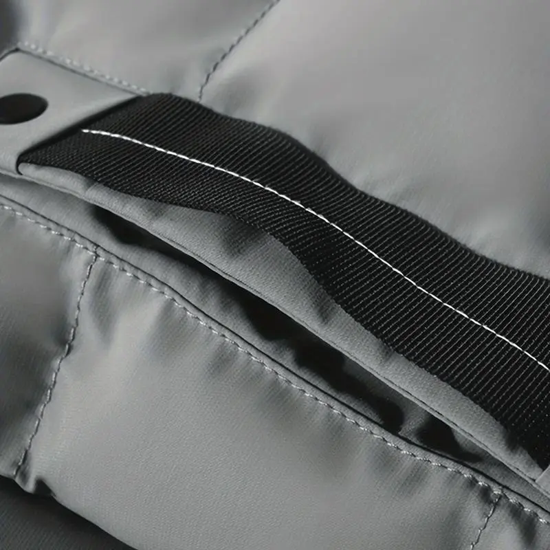 Men's Heavy-Duty Windproof Winter Coat - Thickened Full-Zip Hooded Jacket with Padded, Full-Zip Closure & Two Pockets, Machine Washable Cold-Resistant Outerwear for Skiing, Commuting, and Daily Use (Casual Fit) Menswear Zipper Outdoor Stylish