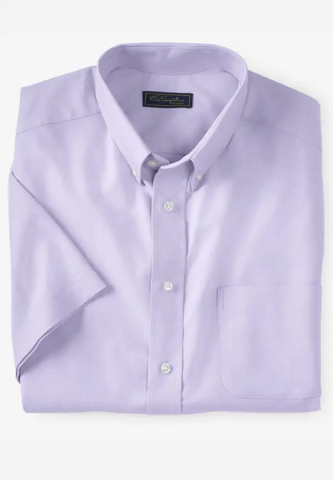 Wrinkle-Free Short-Sleeve Oxford Dress Shirt