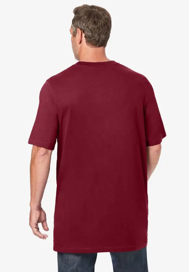 Shrink-Less Lightweight Longer-Length Crewneck T-Shirt