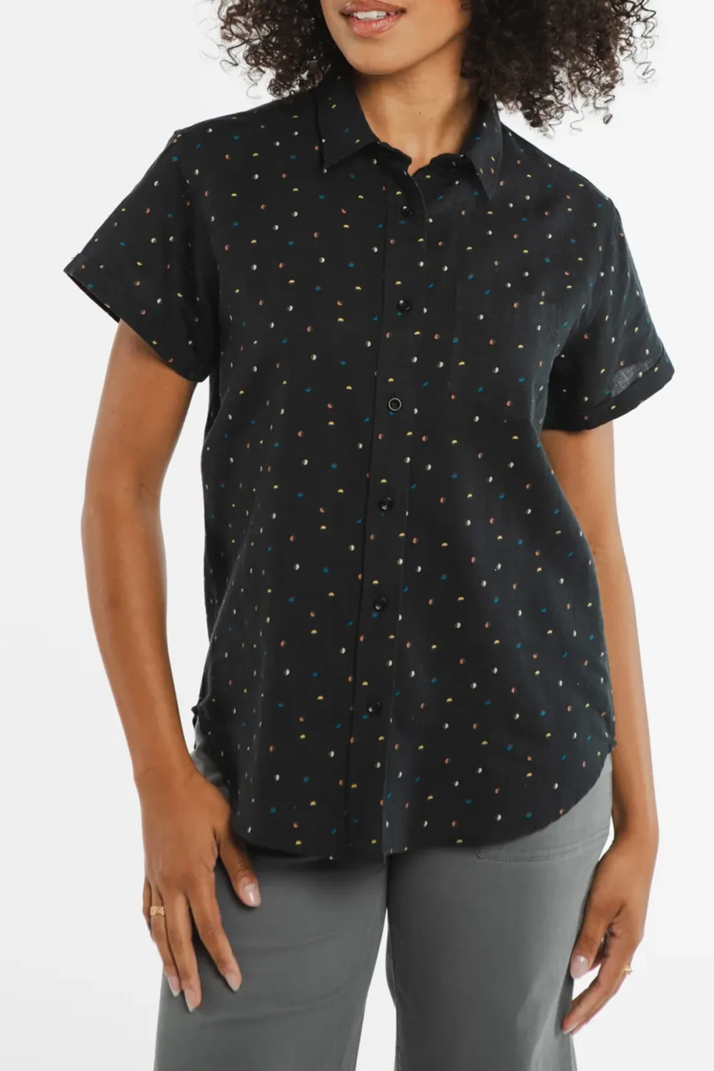 The Button Front Short Sleeve