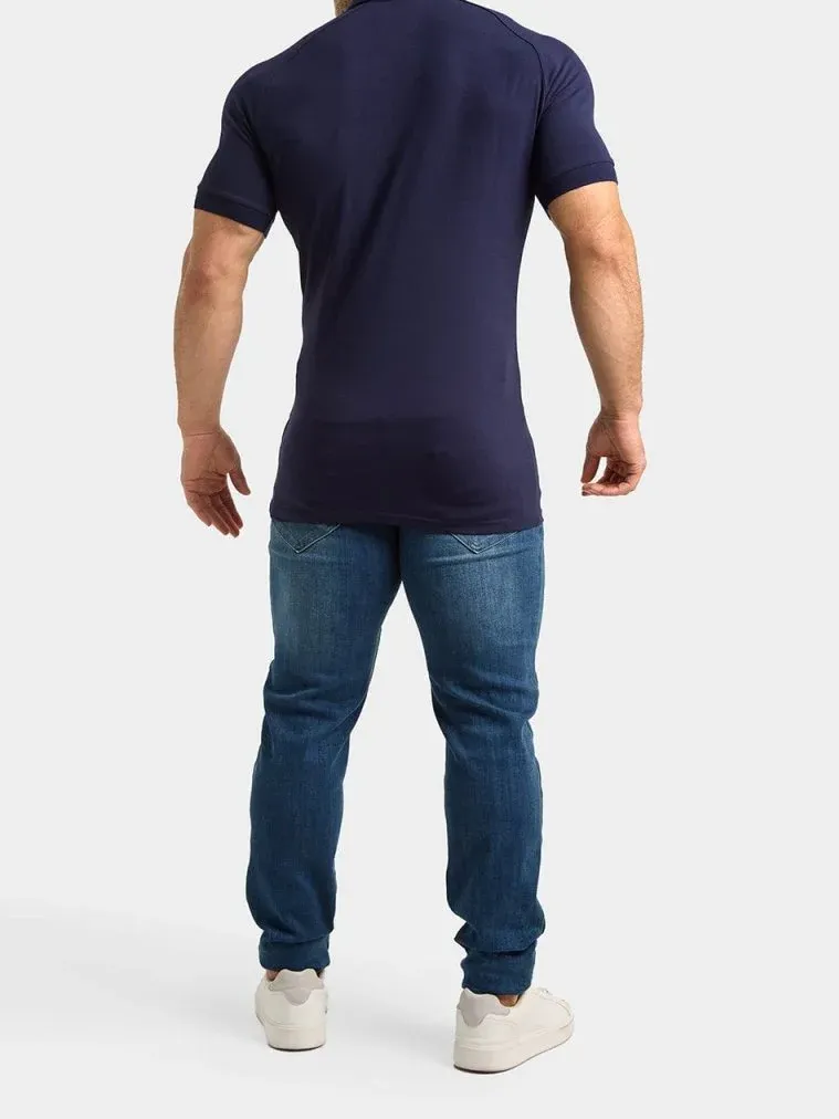 Navy Soft Simple Athletic Polo Shirt