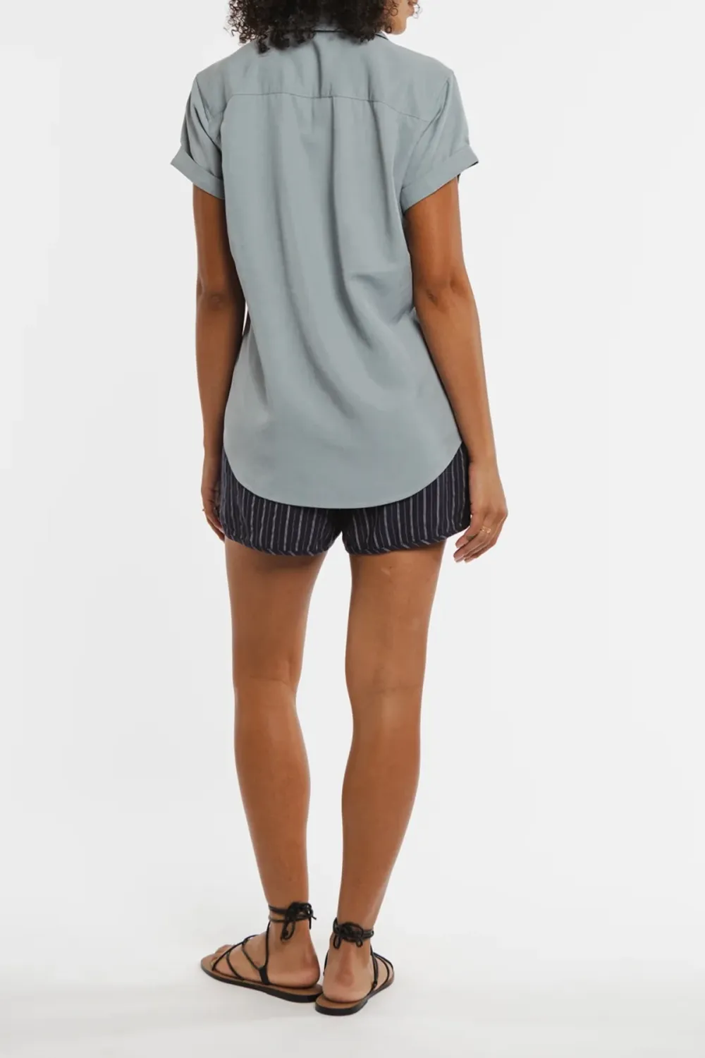 The Button Front Casual Short Sleeve