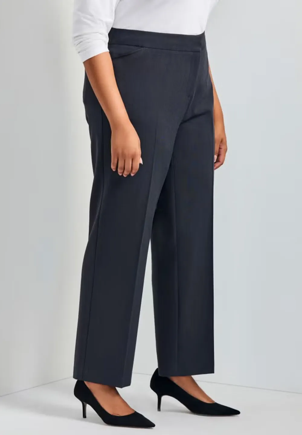 Solid Color Zipper Pants