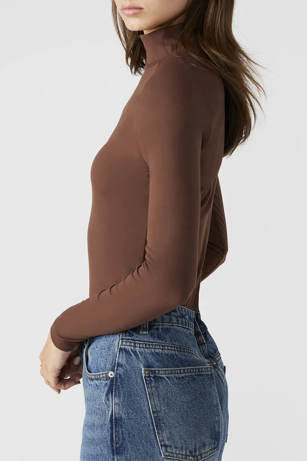 Long Sleeve Bodysuit Brown