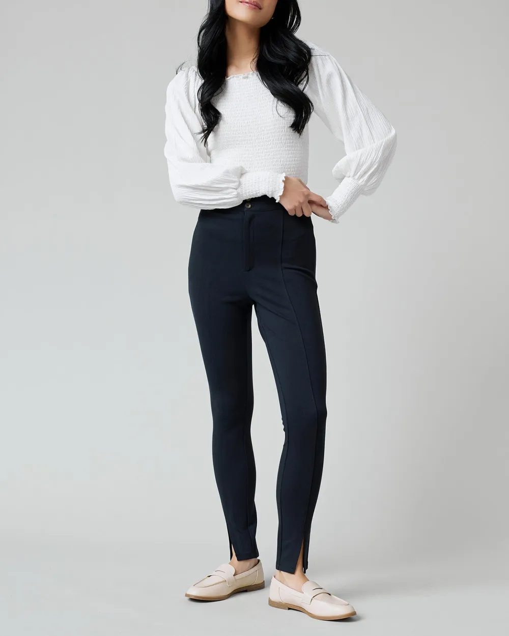 Black Ankle Slit Pant