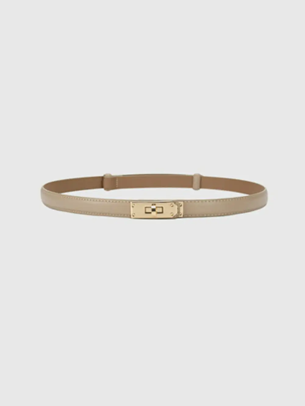 Brown Leather Belt for Slim Waist Design