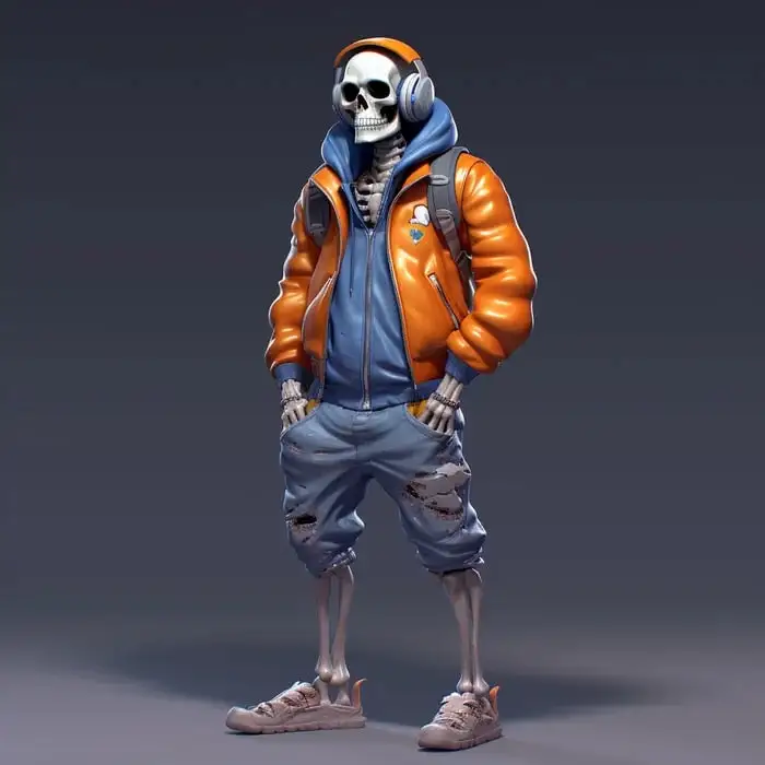Cool Skeleton Figures Sports Series Skull Resin Crafts Halloween Decoration