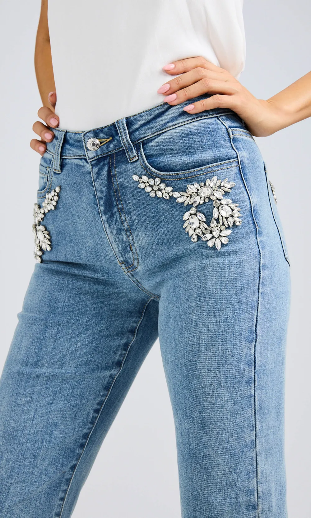 Crystal Cropped Jeans