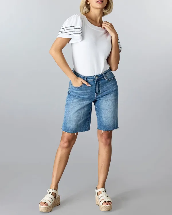 High Rise Wide Leg Short