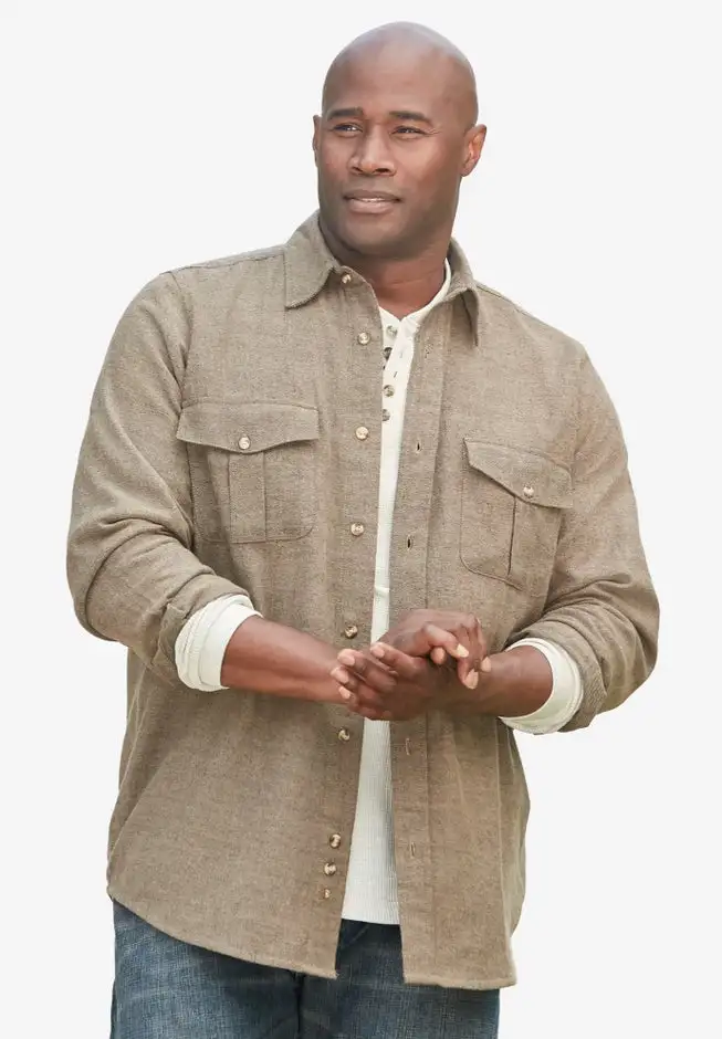 Signature Solid Flannel Shirt