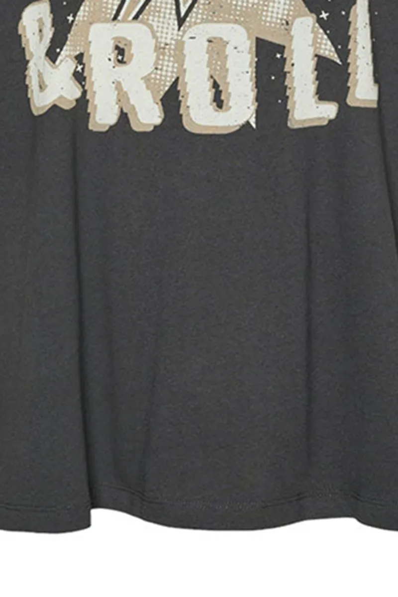 Floral Letter Print Short Sleeve T-Shirts
