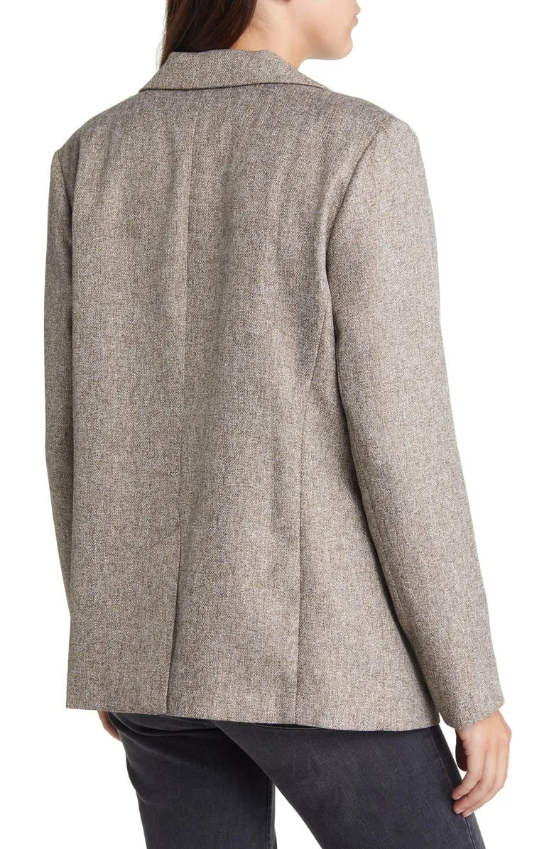 Corduroy Fabric Blazer with Retro Casual Aesthetic