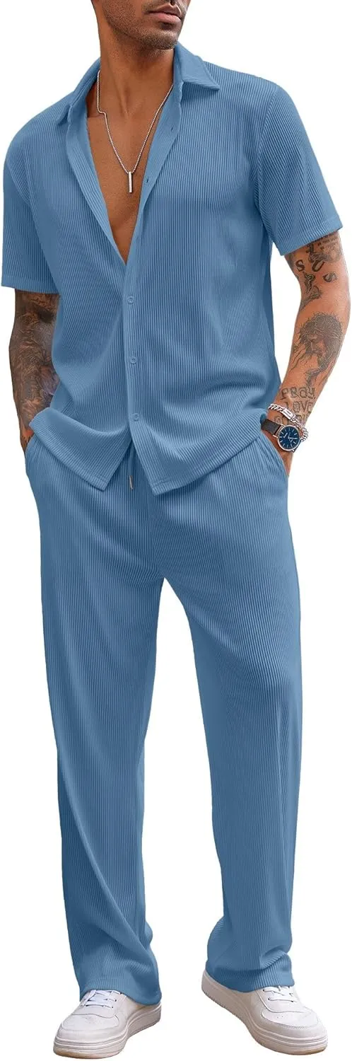 2-Piece Men's Casual Beach Outfit