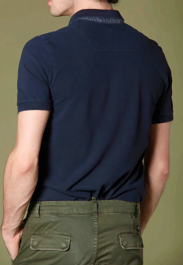Men's Blue Navy Cotton Polo Shirt