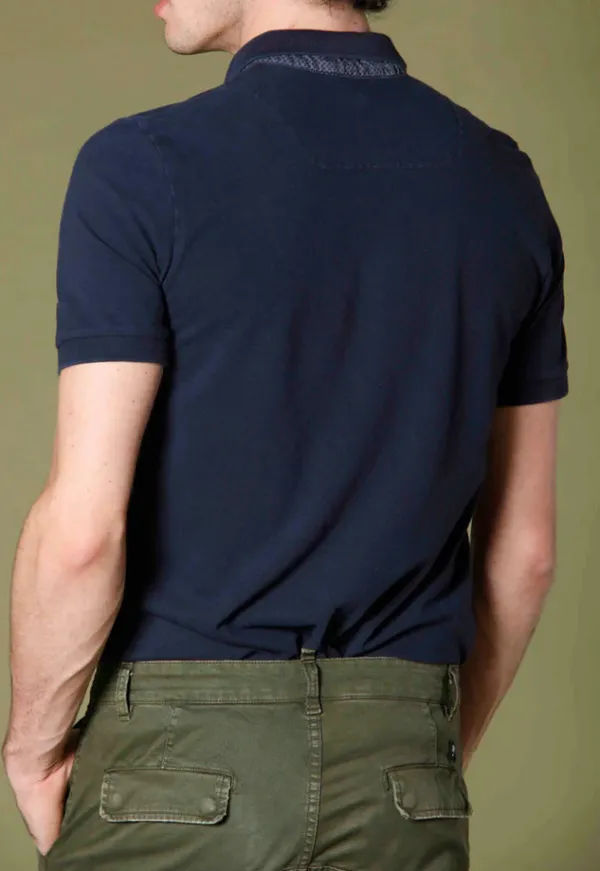 Men's Blue Navy Cotton Polo Shirt