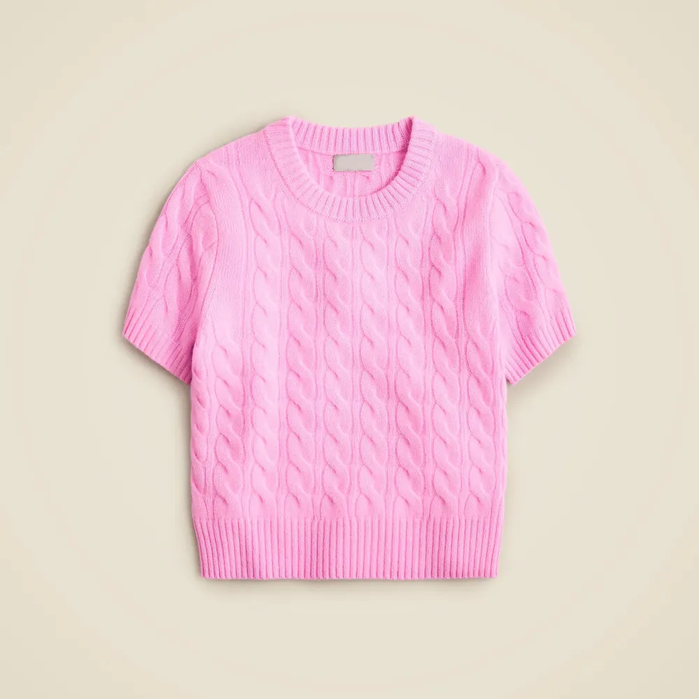 Cashmere Cable-Knit T-Shirts