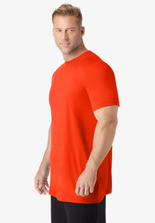 No Sweat Longer-Length Short Sleeve Crewneck Tee
