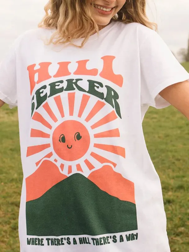 Sun And Adventure Motif Short - Sleeve Shirt