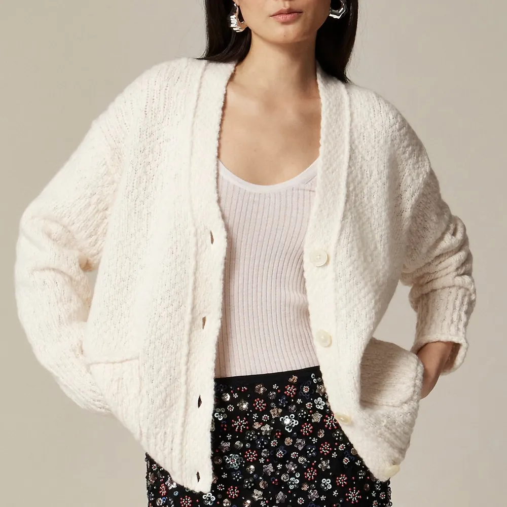 Button Front Relaxed Cardigans