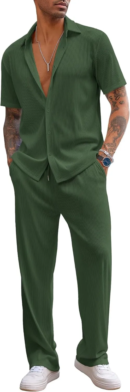 2-Piece Men's Casual Beach Outfit