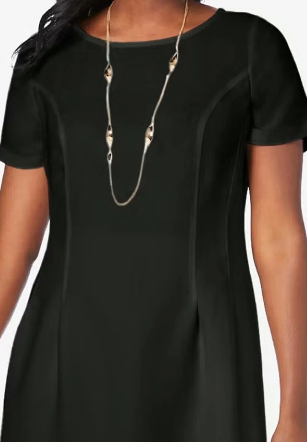 Solid Color Waist Cinching Dress