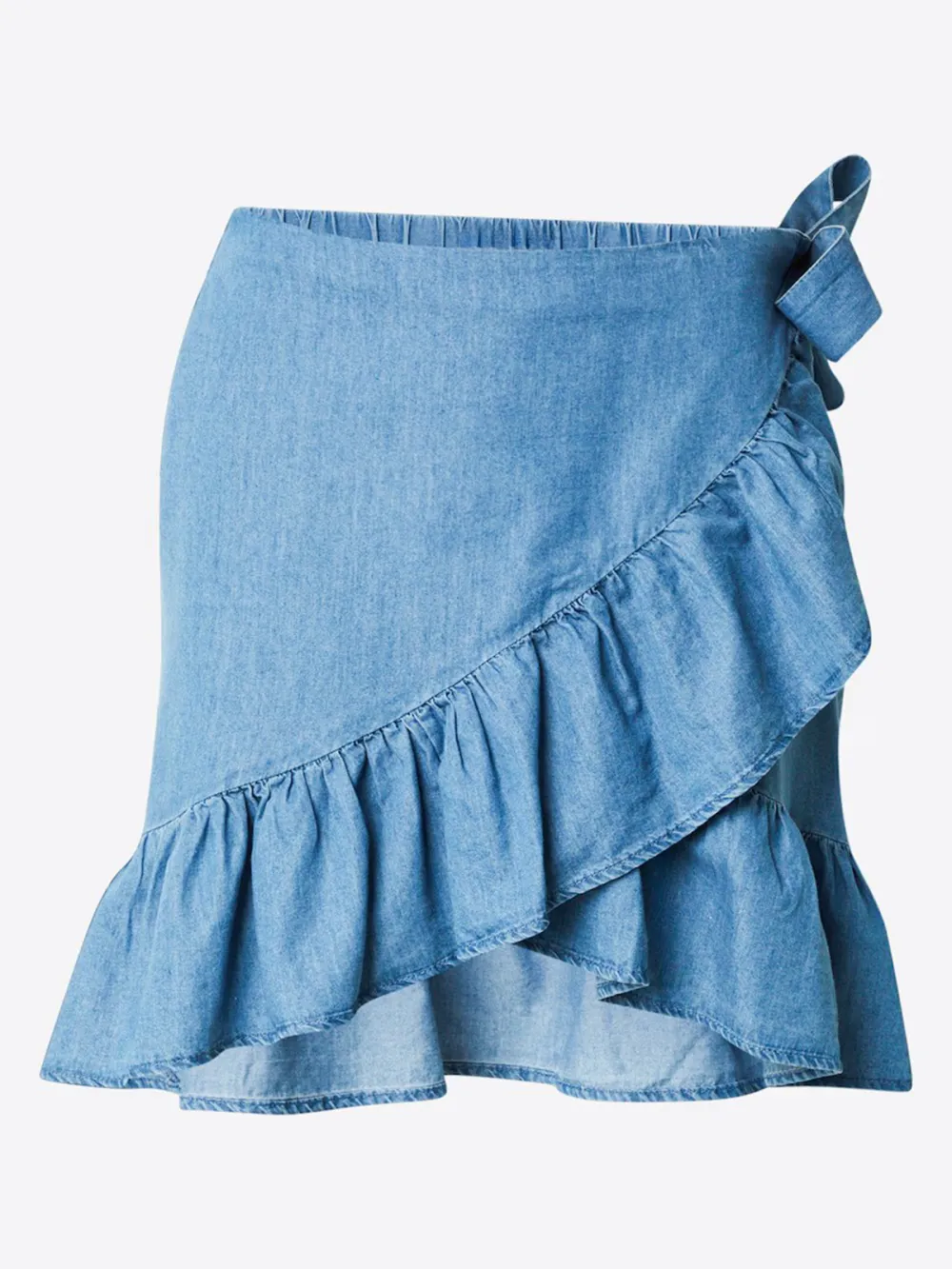 Blue Denim Casual Style Skirt