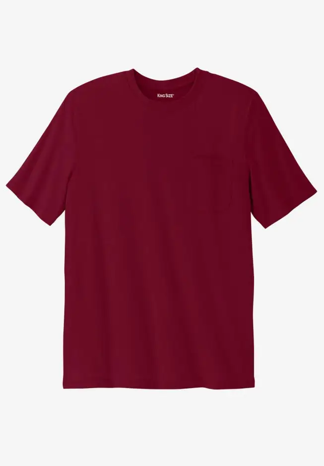 Shrink-Less Lightweight Pocket Crewneck T-Shirt