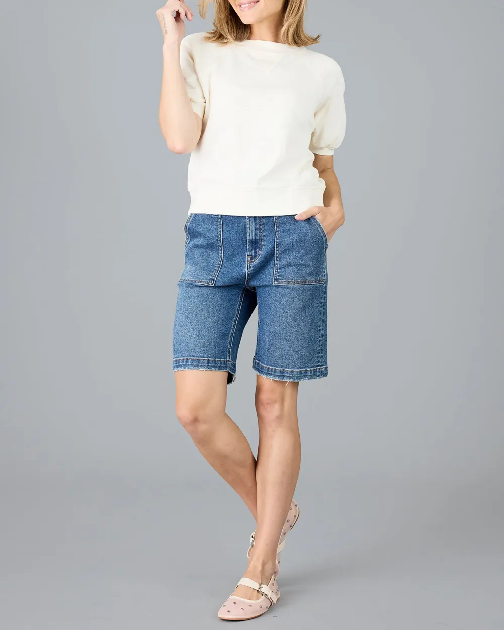 Round Neck Short Sleeve Top