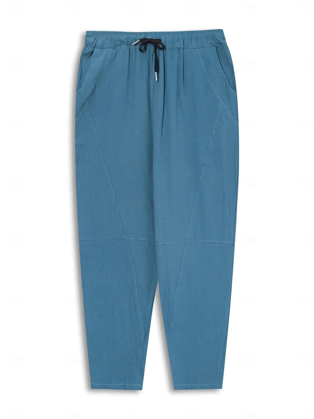 Men's Loose Fit Linen Ankle-Length Pants