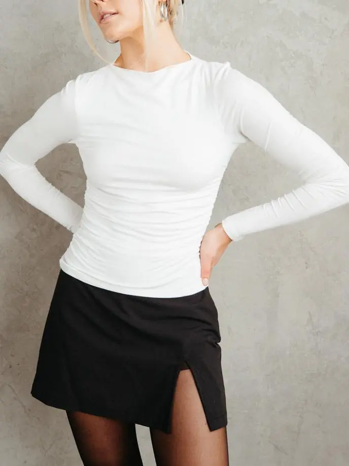 Ashley Ruched Long Sleeve Top