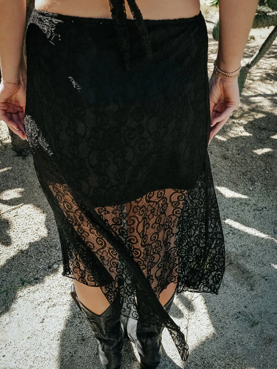 Sweet Words V-Hem Lace Scarf Sets