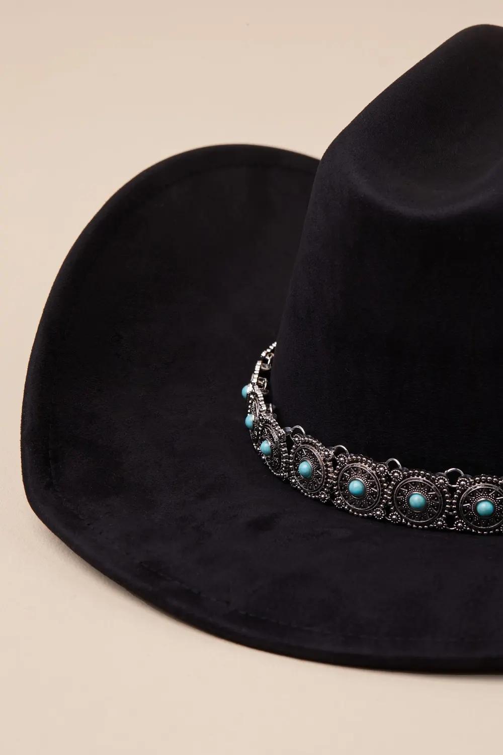 Stylish Soft Faux Suede Black Hat