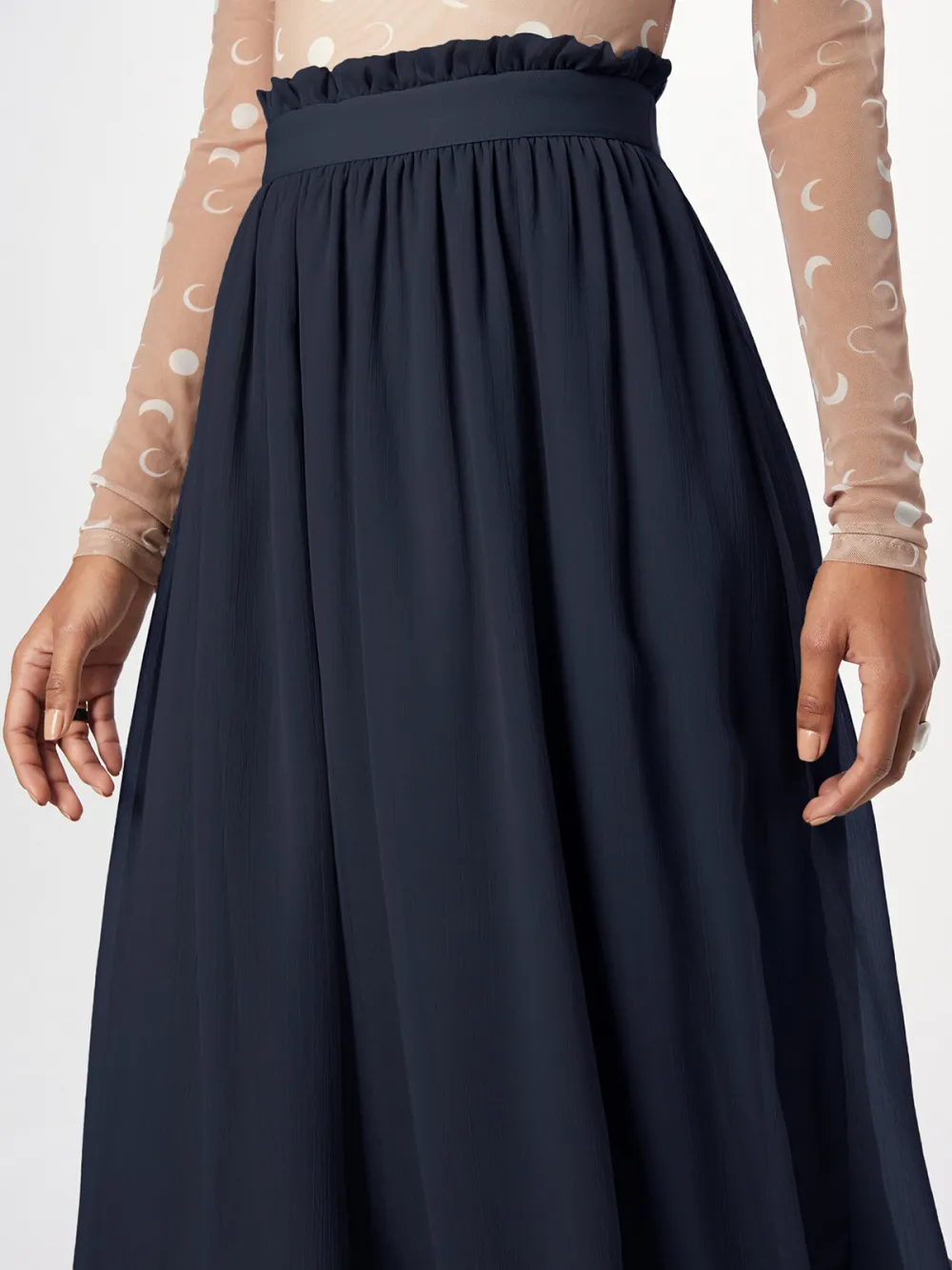 Elastic Waistband Casual Style A-line Skirt