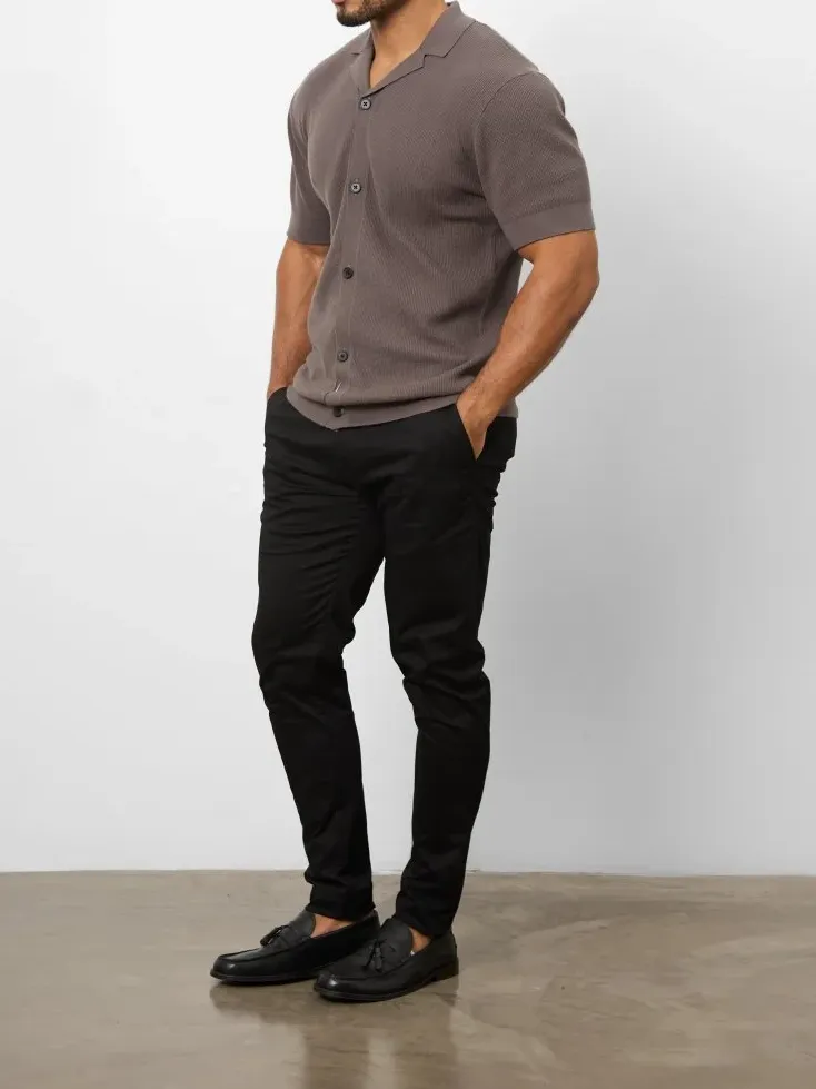 Dark Mole Cotton Soft Simple Polo Shirt