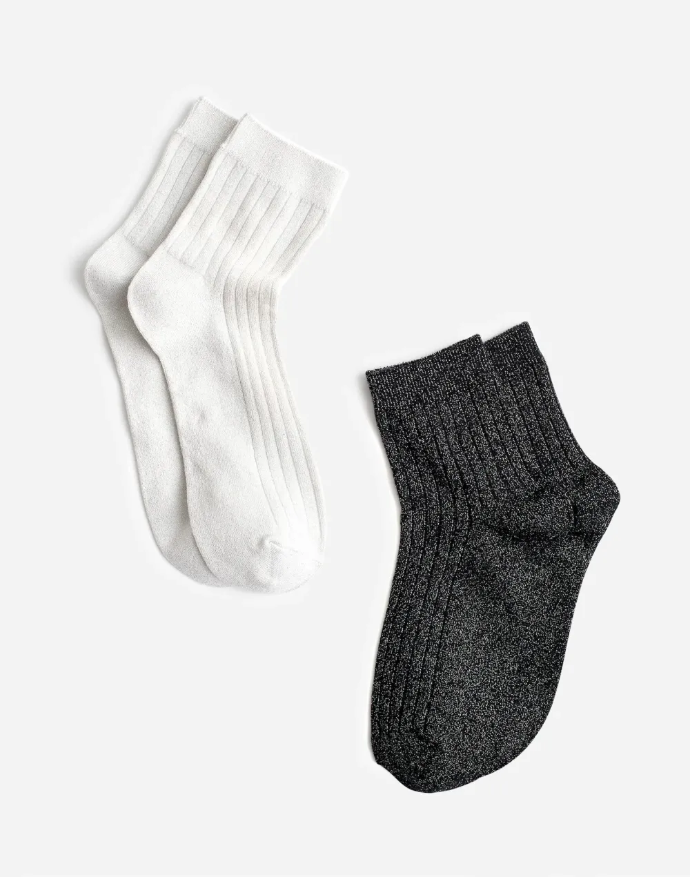 Two-Pack Shimmer Ankle Socks