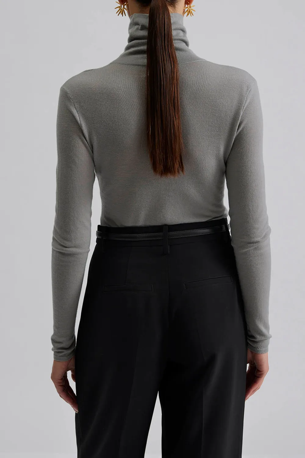 Wool Slim Fit Turtleneck Sweater